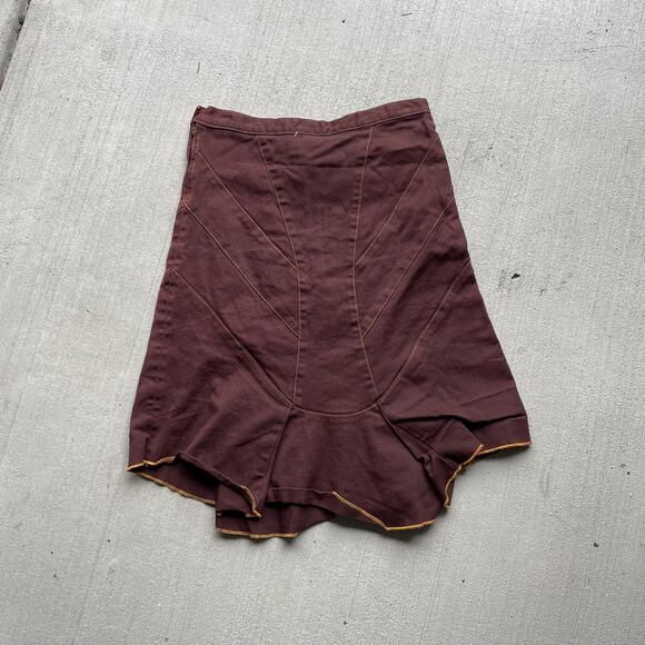 00s vintage brown fairy grunge boho midi skirt y2k - Picture 3 of 4